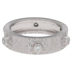 Buccellati 18 Kt. White Gold Diamonds Macri Classica Eternity Ring