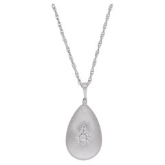 Buccellati 18 Kt. White Gold Diamonds Macri Classica Necklace