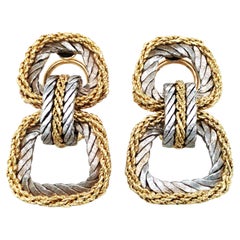 Buccellati, Pendientes de diamantes de oro bicolor de 18 quilates