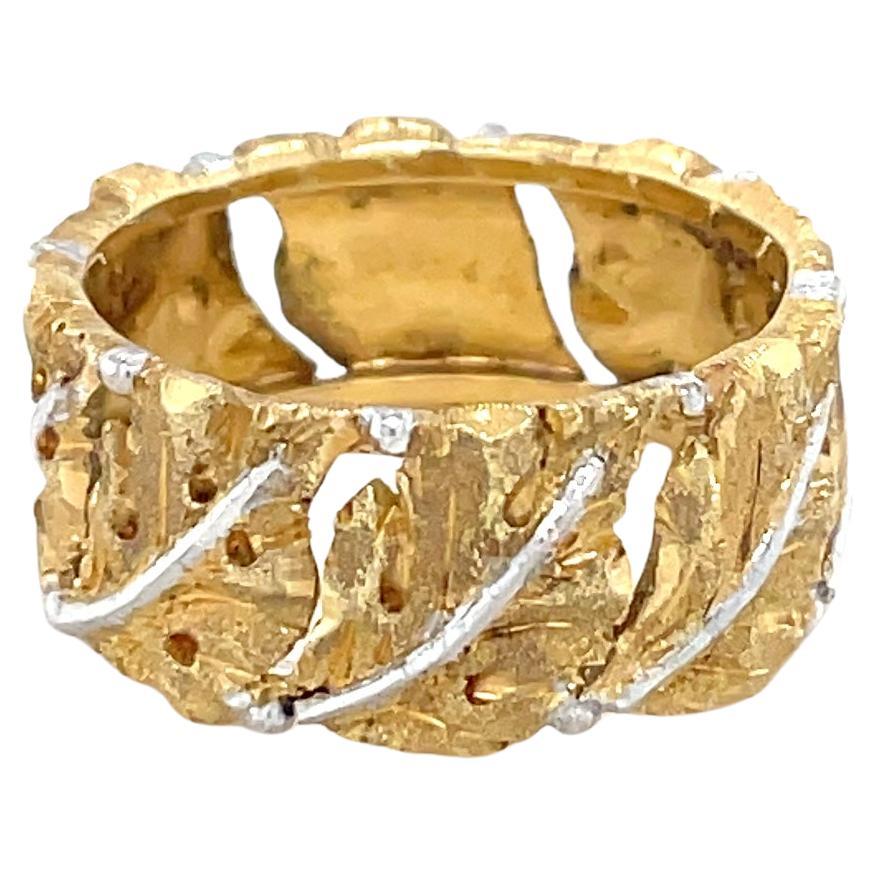 Buccellati, 18K Bicolor Gold Leaf Band