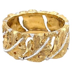Buccellati, 18K Bicolor Gold Leaf Band