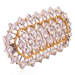 Buccellati, broche en or 18 carats et diamants