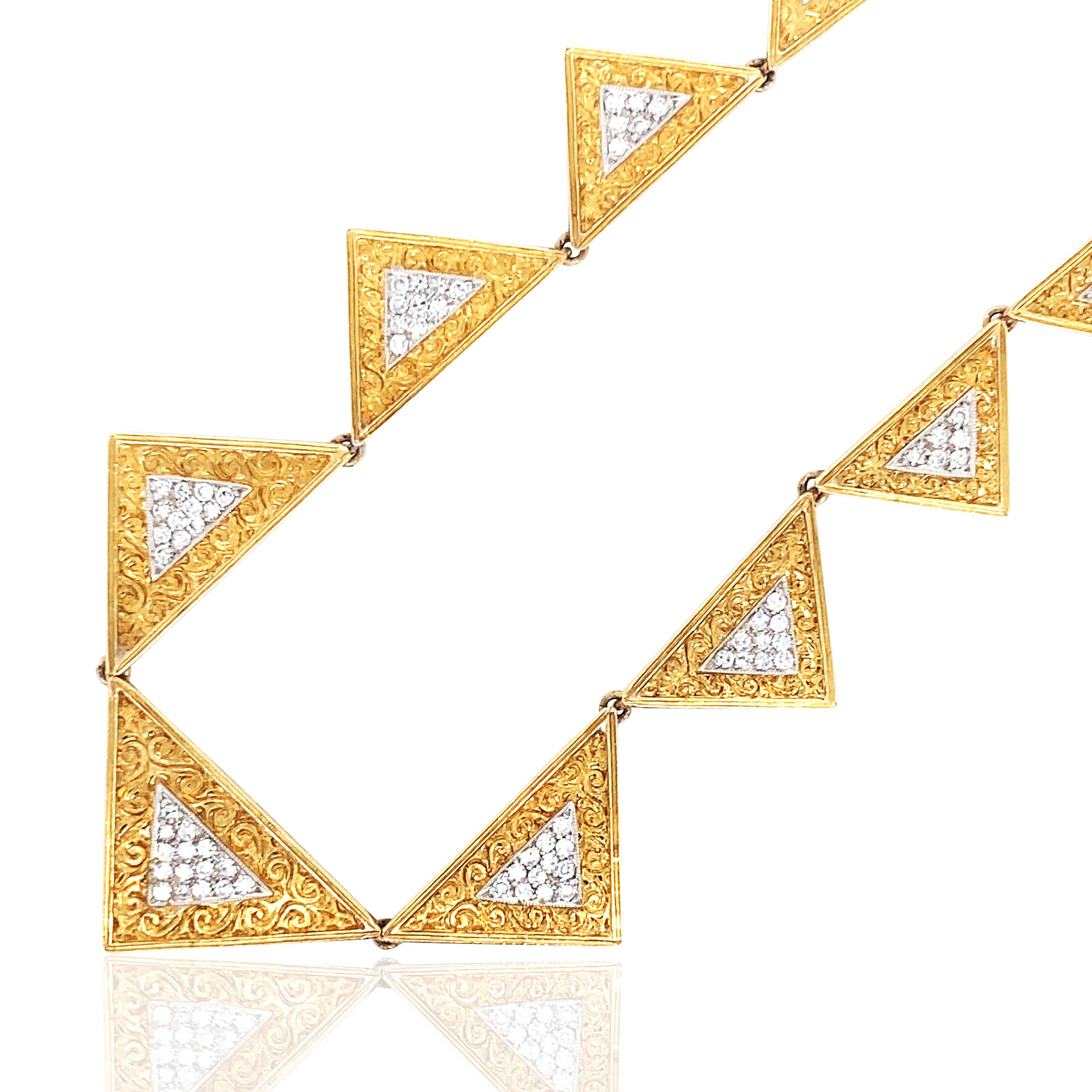 Buccellati, Collana di diamanti in oro 18 carati In condizioni buone in vendita a New York, NY