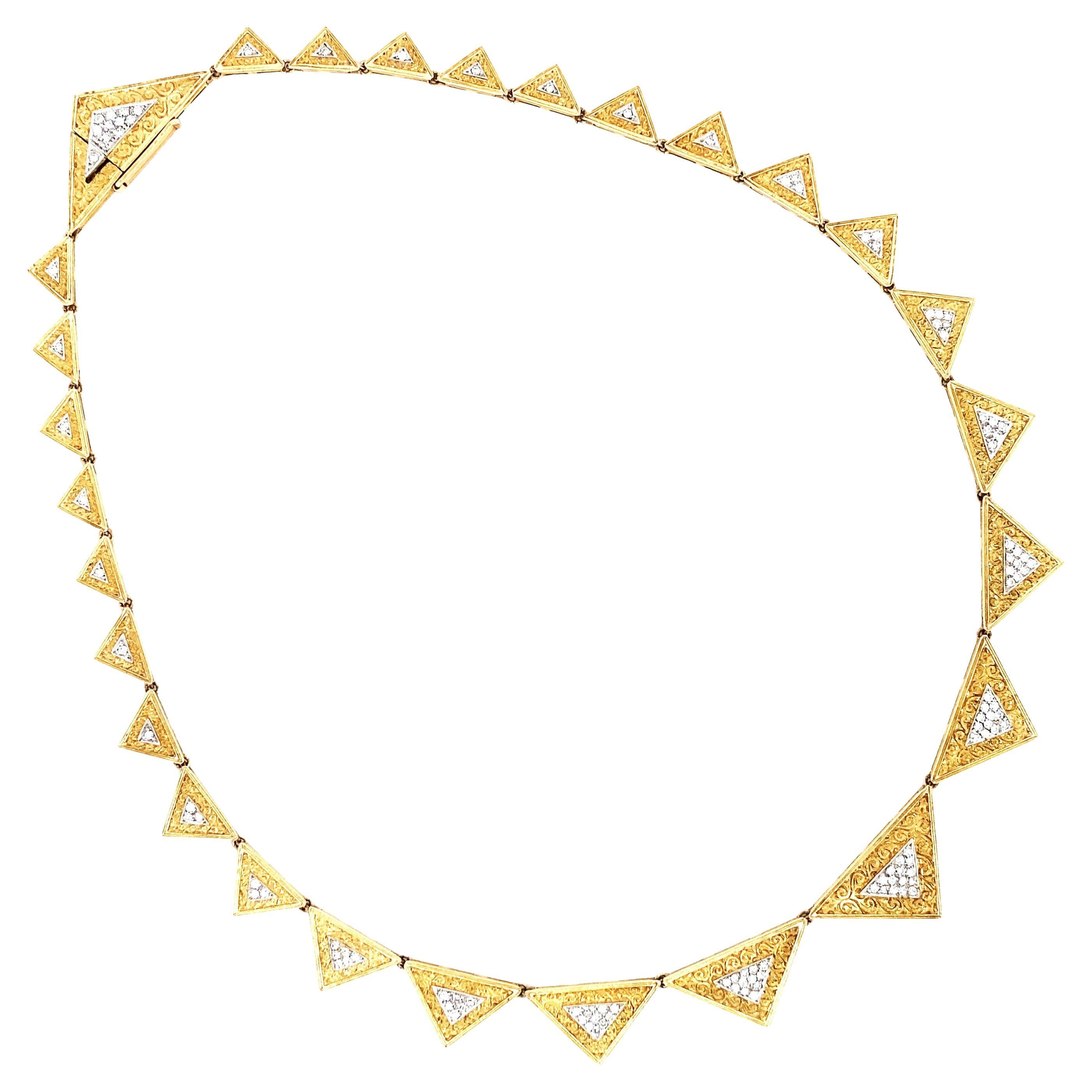 Buccellati, 18K Gold Diamond Necklace