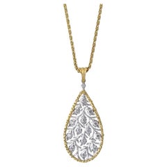 Buccellati 18k Gold Diamond Ramage Pendant Necklace
