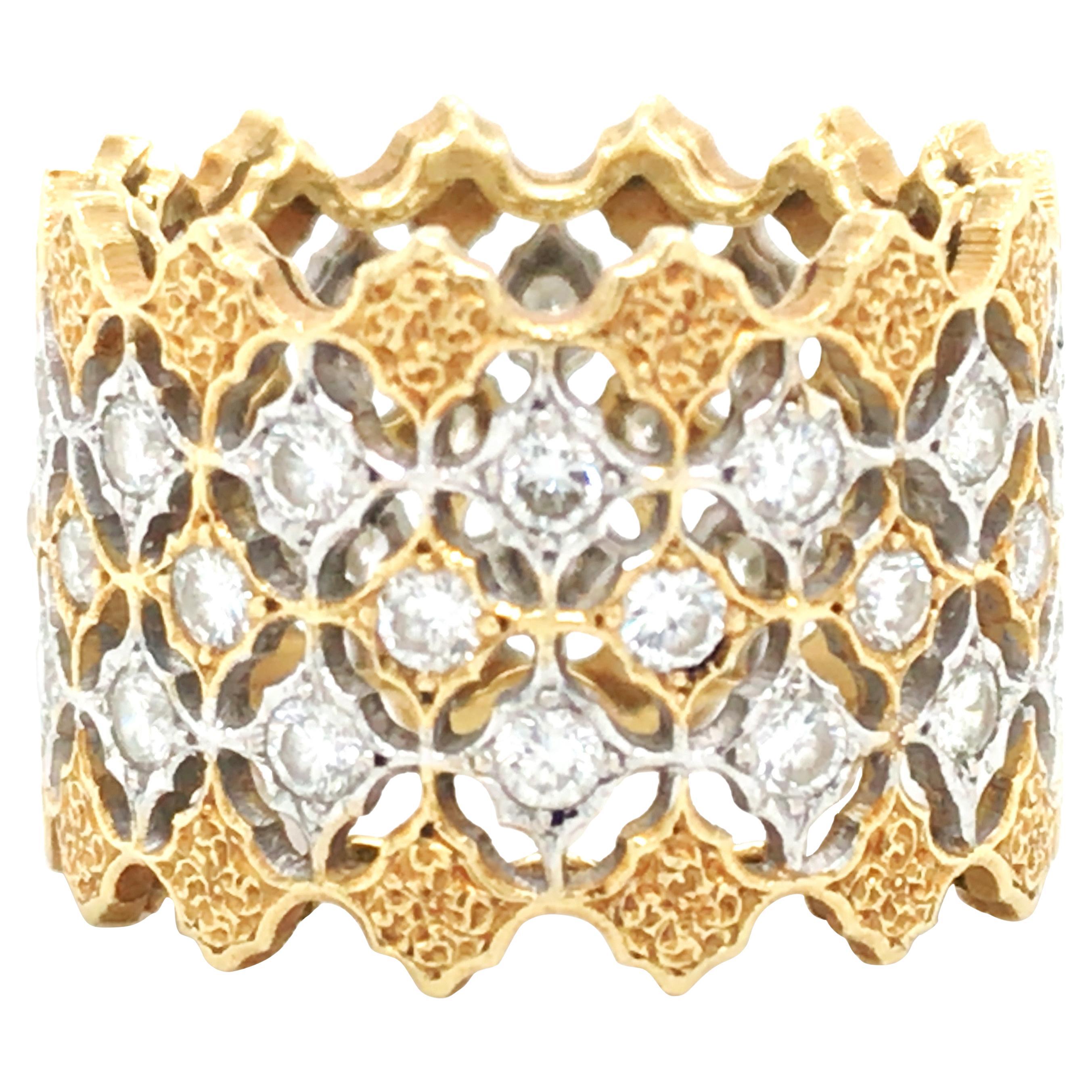Buccellati, 18K Gold Diamond ring