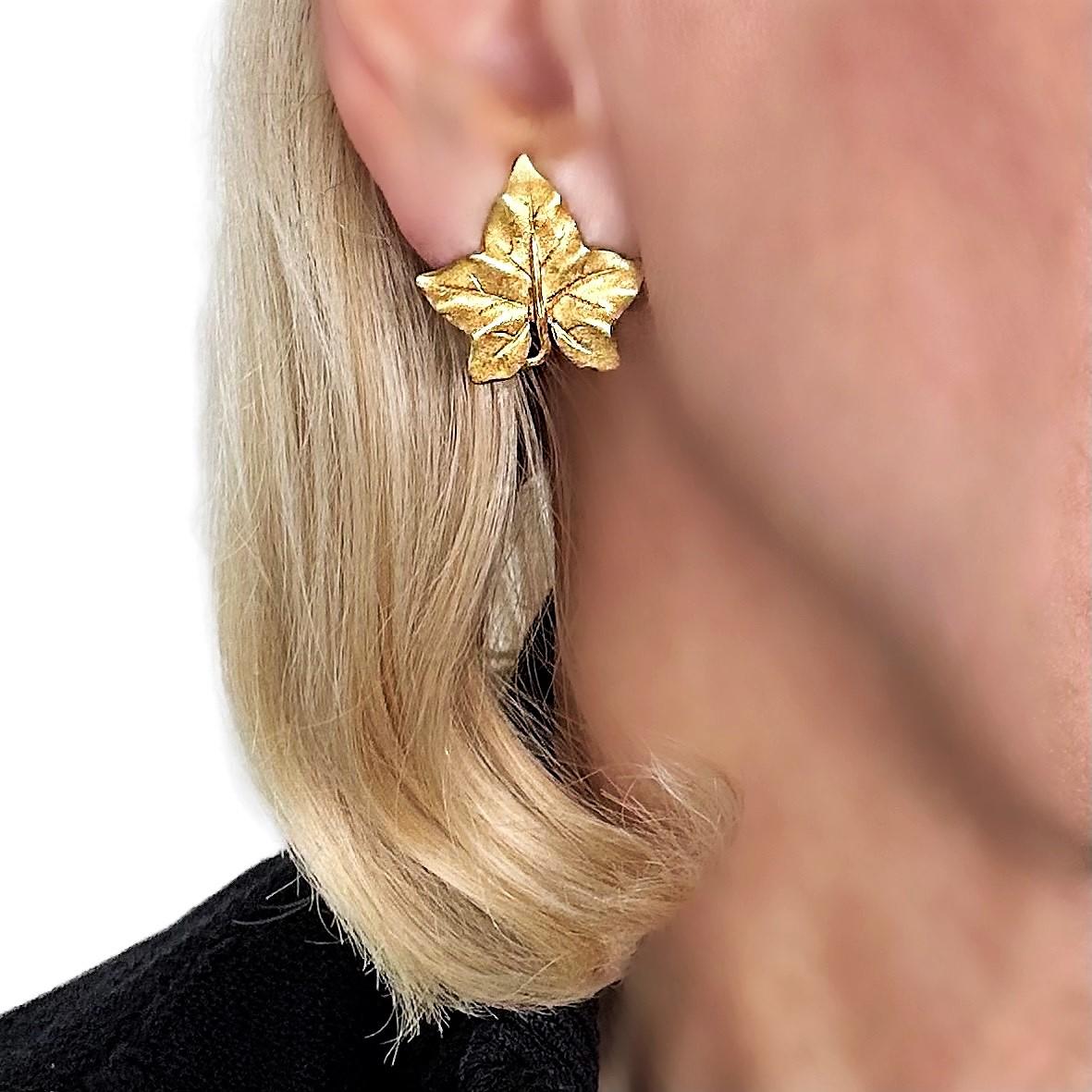 Buccellati 18K Gold Leaf Earrings 3