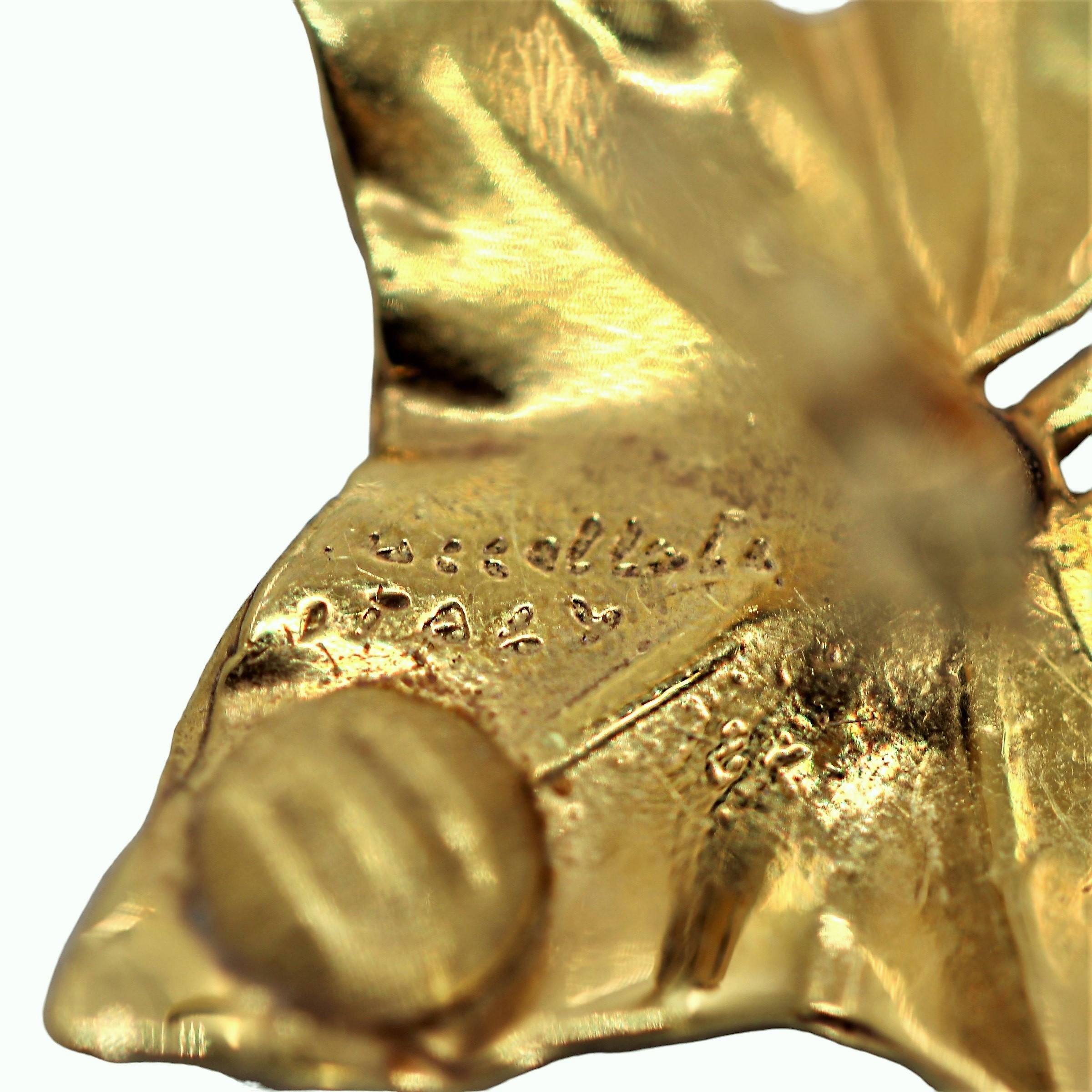 Buccellati 18K Gold Leaf Earrings 1