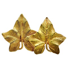 Buccellati 18K Gold Leaf Earrings