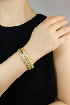 Bracciale con motivo a foglie in oro 18 carati di Buccellati