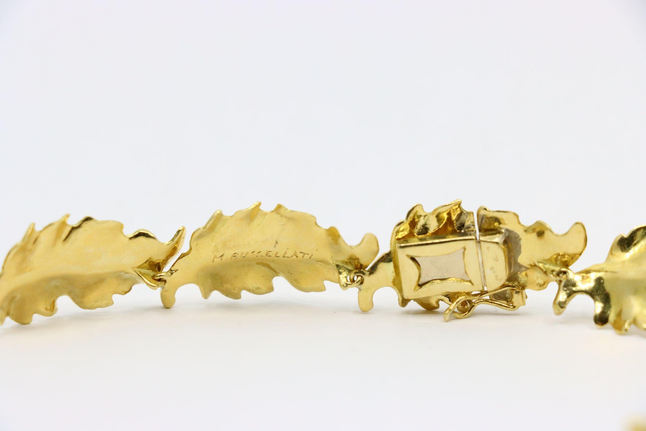 Buccellati 18K Gold Leaf Motif Necklace 8