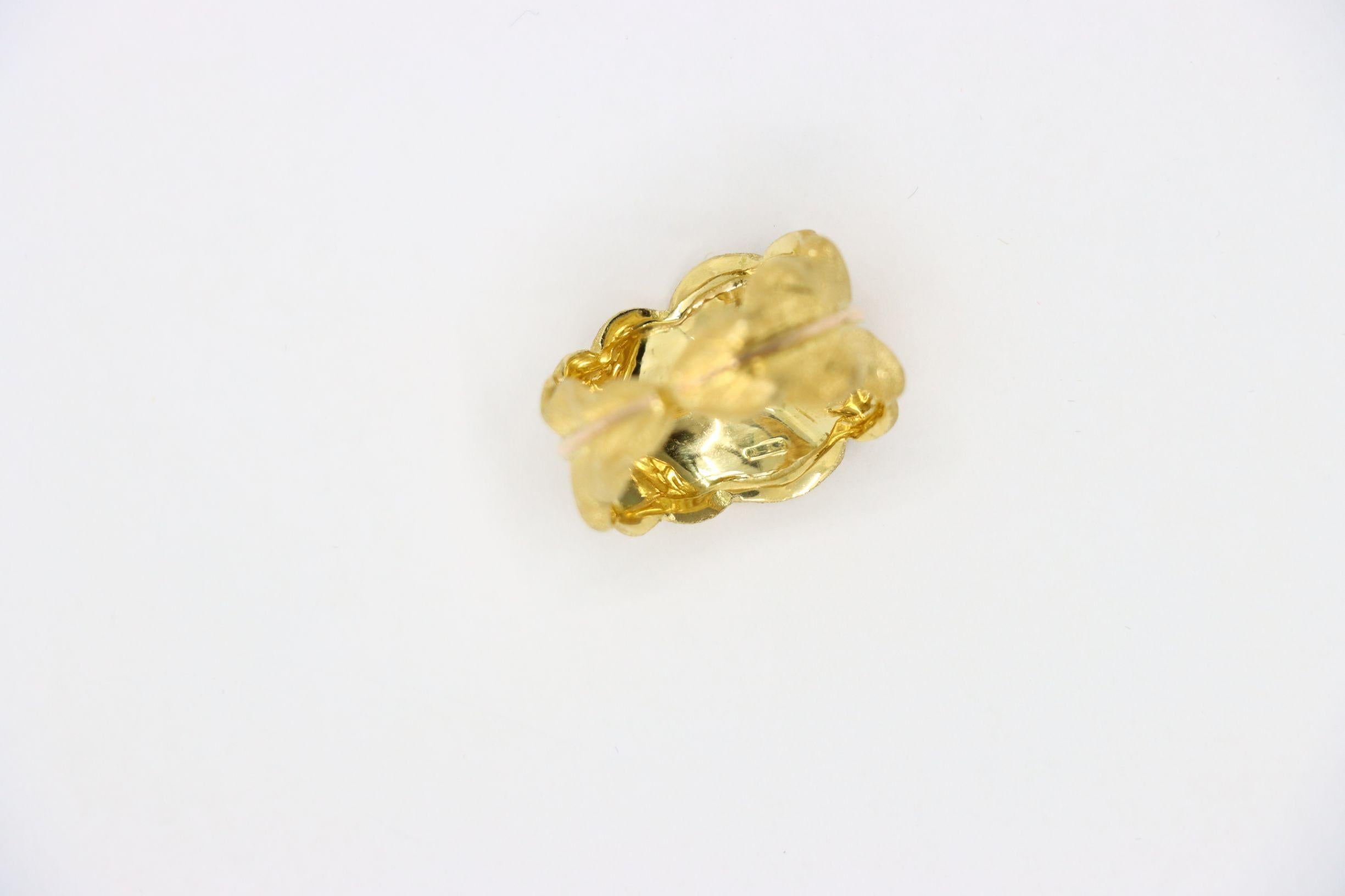 Buccellati 18K Gold Leaf Motif Ring For Sale 8