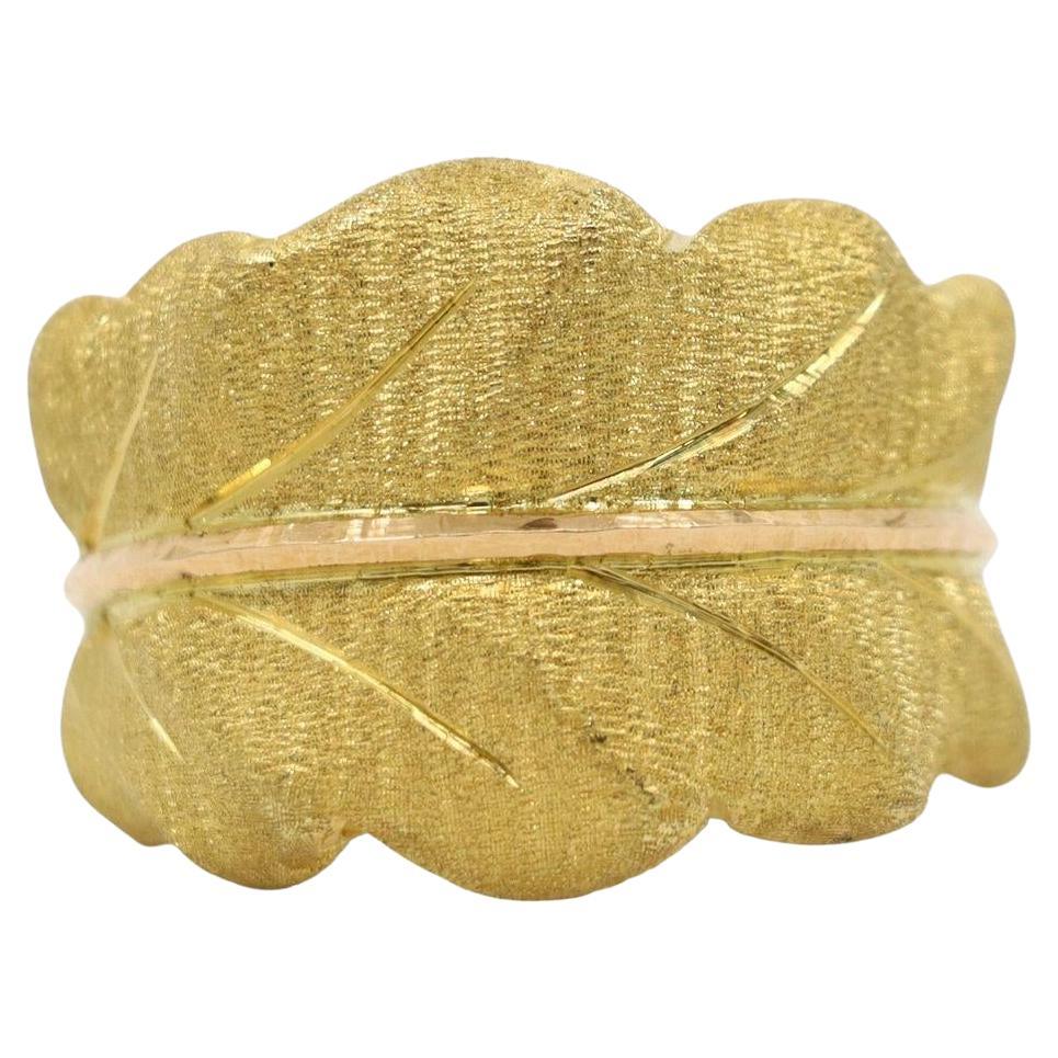 Buccellati 18K Gold Leaf Motif Ring