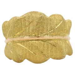 Vintage Buccellati 18K Gold Leaf Motif Ring