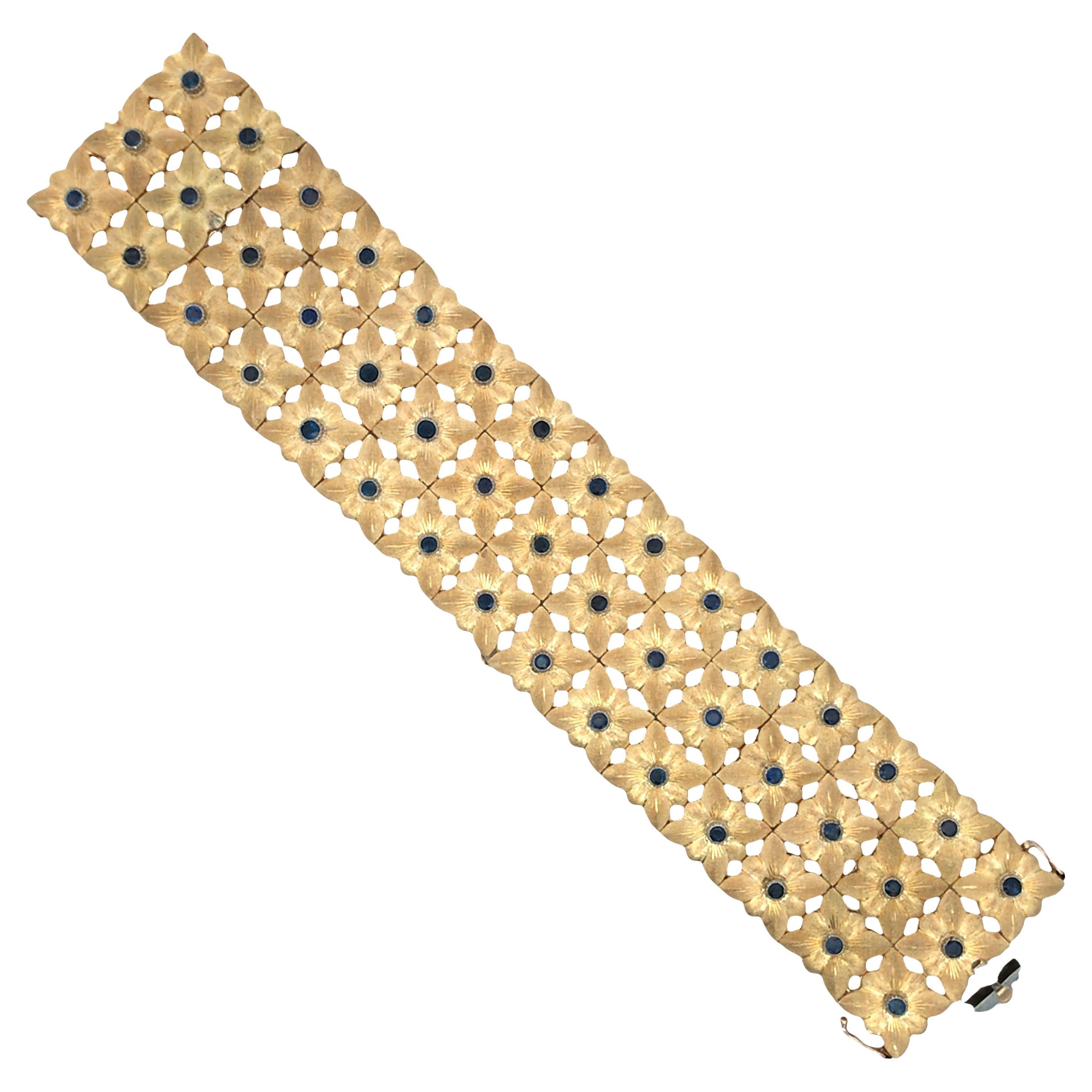 Buccellati, Bracciale con zaffiro in oro 18K