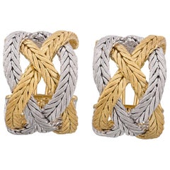 Buccellati 18 Karat Gold Woven-Wheat Earrings