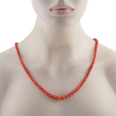 Buccellati 18K White and Yellow Gold Coral Necklace BU06-112525