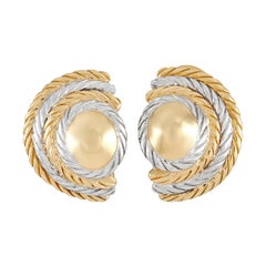 Buccellati 18k Yellow and White Gold Braided Clip-On Earrings