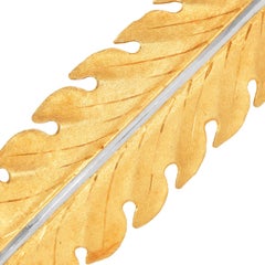 Buccellati 18K Yellow and White Gold Leaf Cuff Bracelet