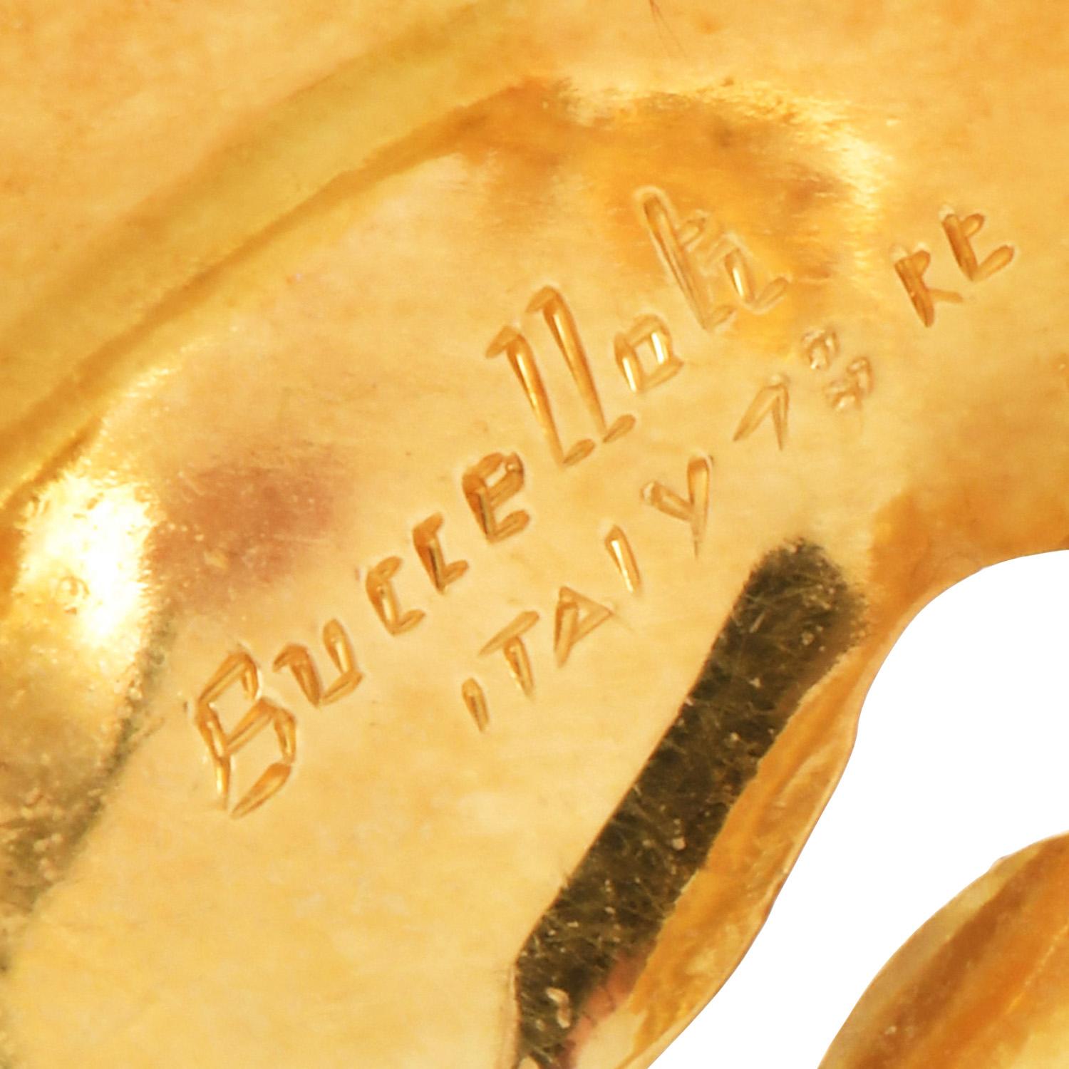 Bracelet manchette à feuilles en or jaune et blanc 18K Buccellati en vente 4