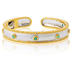 Buccellati 18K Yellow and White Gold Macri Capri Emerald Bracelet