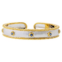 Buccellati 18K Yellow and White Gold Macri Capri Sapphire Bracelet