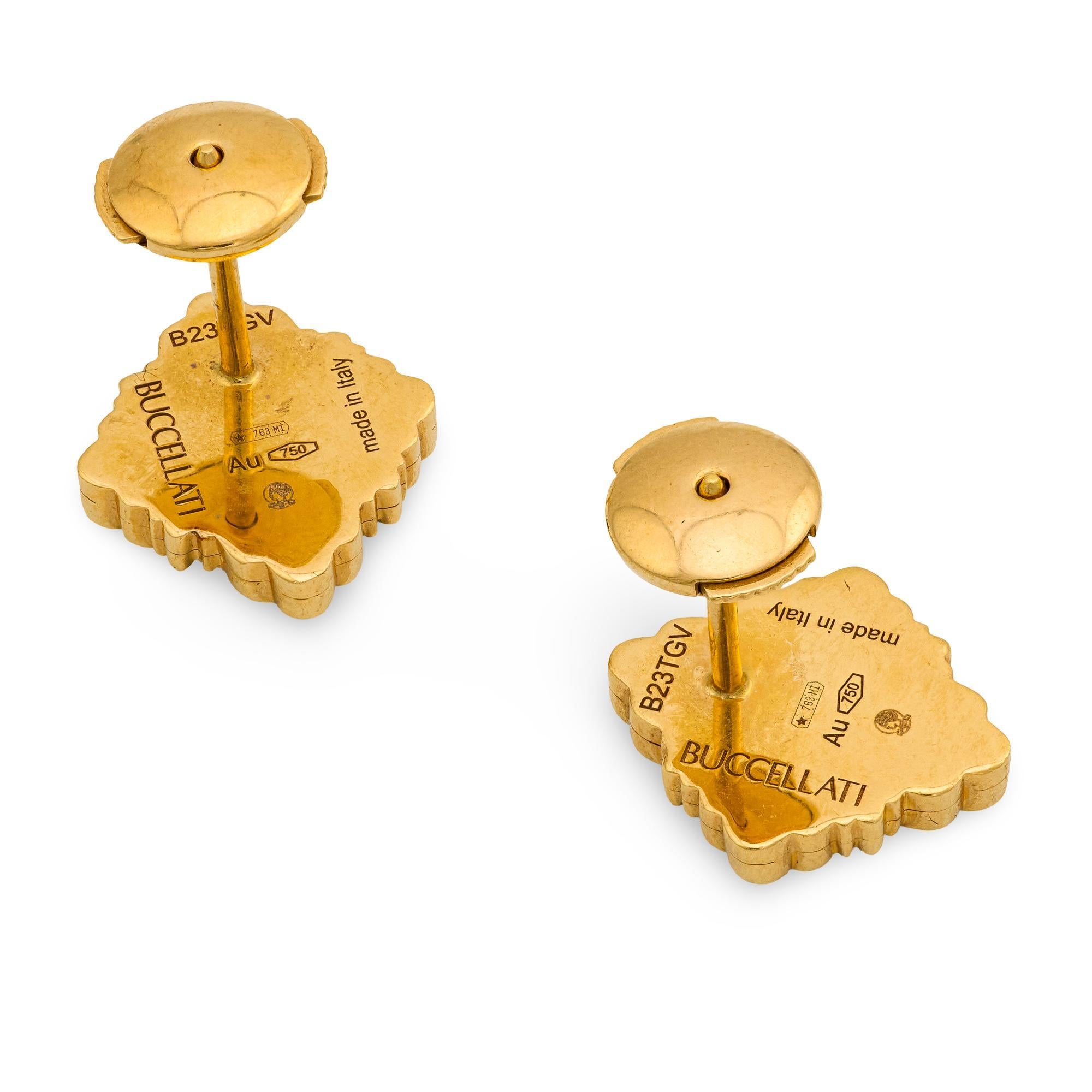 Buccellati 18k yellow gold and enamel 