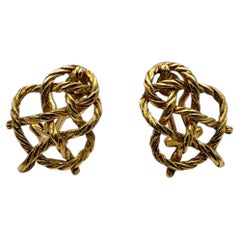 Buccellati 18k Yellow Gold Crepe de Chine Drop Earrings