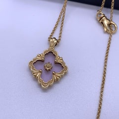 Buccellati 18K Yellow Gold Lavender Jade Opera Color Pendant Necklace