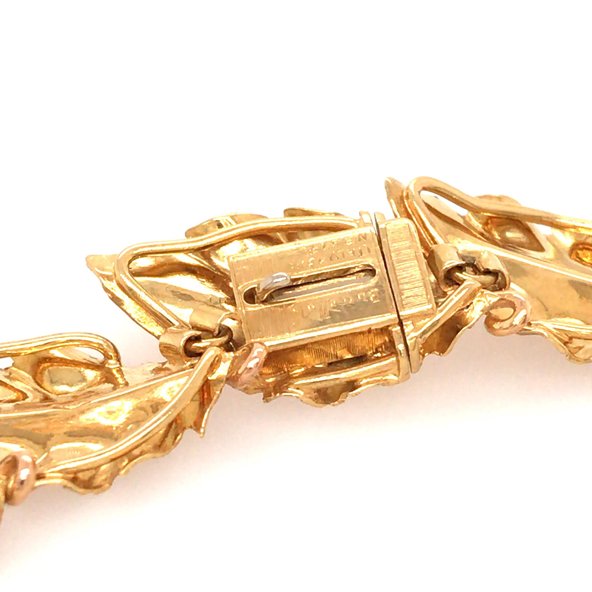 Buccellati Blatt-Halskette aus 18 Karat Gelbgold Damen im Angebot
