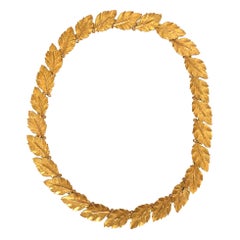 Buccellati 18k Yellow Gold Leaf Necklace