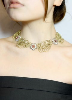 Buccellati 18K Yellow & White Gold Olympia Pink Tourmaline Necklace