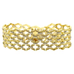 Buccellati 18K Gelb- und Weißgold gewebtes Armband