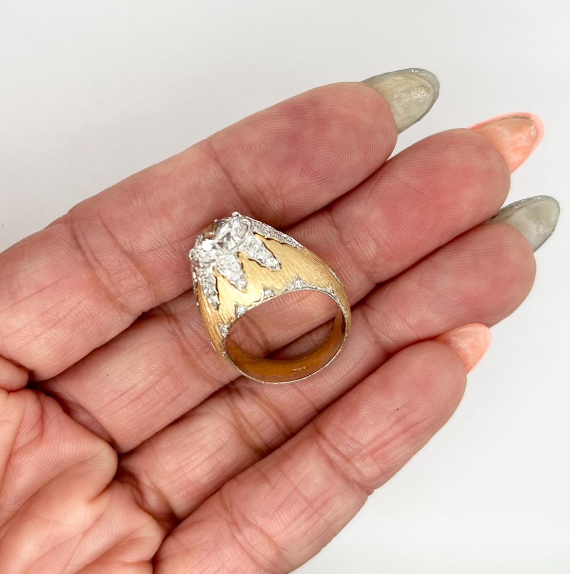 Buccellati 18k YG Diamond Ring 1
