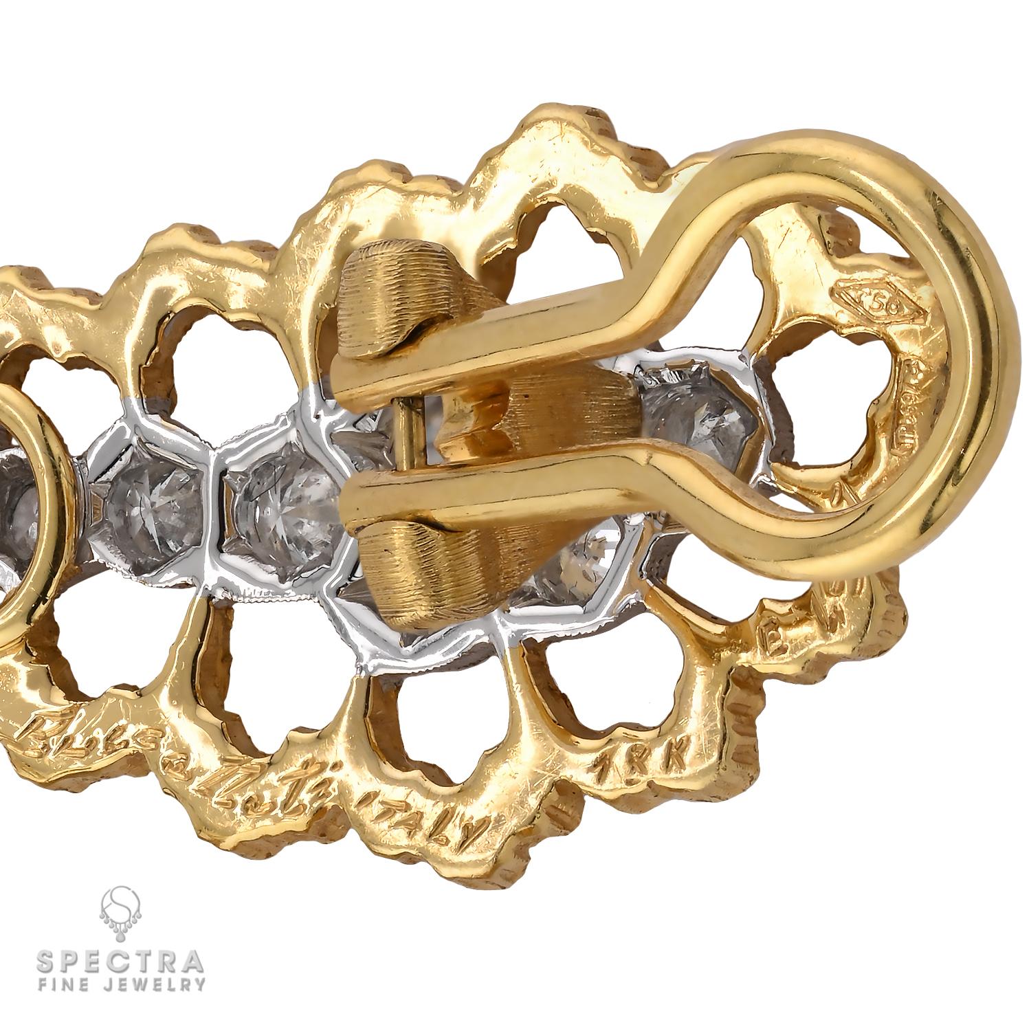Contemporary Buccellati 18kt Gold Diamond Earrings For Sale