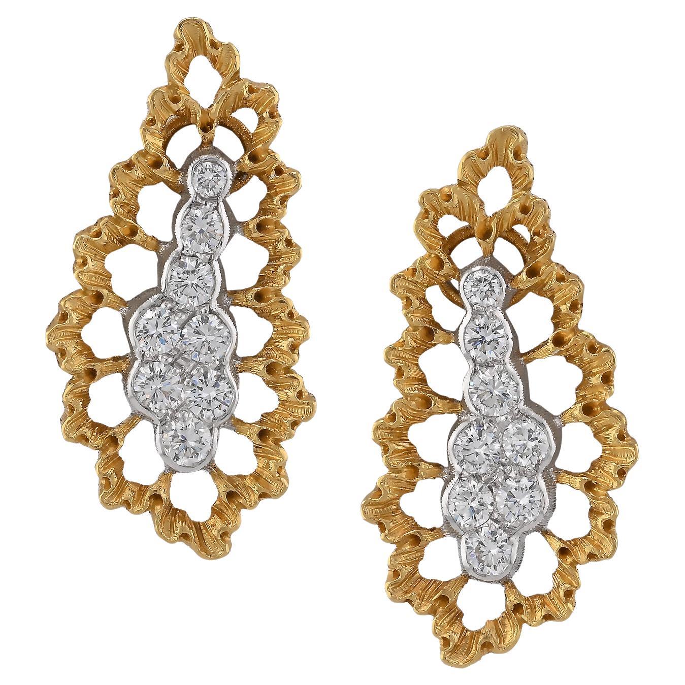 Buccellati 18kt Gold Diamond Earrings