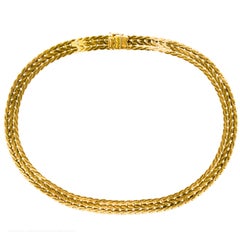 Buccellati 1960s 18KT Braided Yellow Gold Choker Necklace