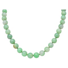 Buccellati 1976 Jade Emerald 18 Karat Yellow Gold Vintage Beaded Strand Necklace