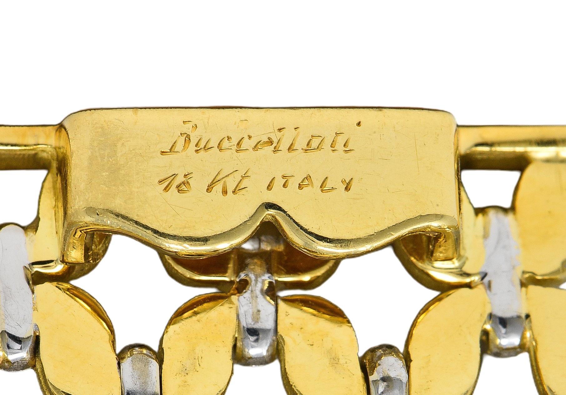 Buccellati 1980's 18 Karat Two-Tone Gold Vintage Woven Link Bracelet For Sale 3
