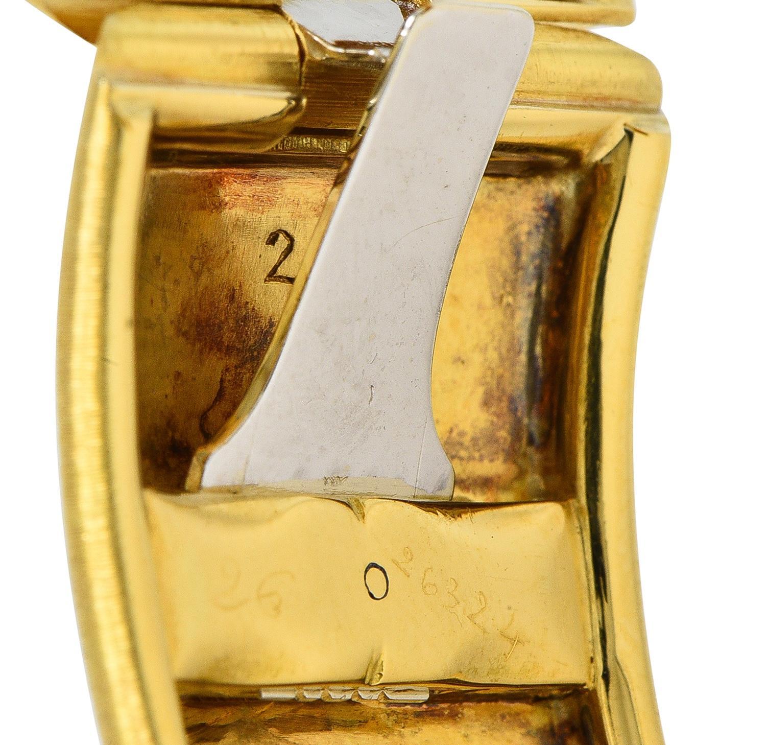 Buccellati 1980's Ruby 11.20 CTW 18K Two-Tone Gold Vintage Macri Cuff Bracelet For Sale 4