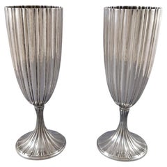 Buccellati - 2 Champagne Flutes In Sterling Silver glasses