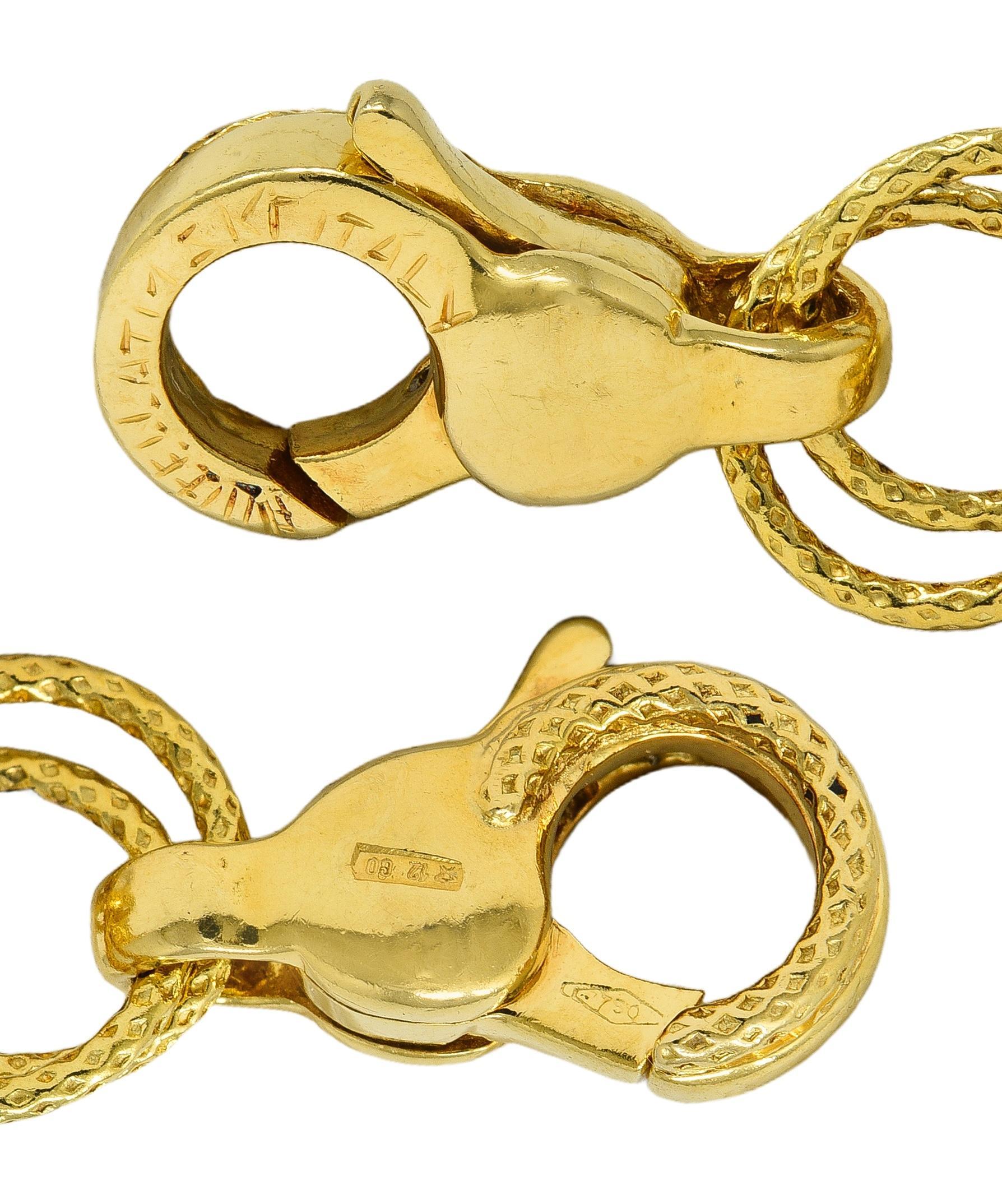 Buccellati 2000 - Collier Hawaii en or 18 carats à brins multiples et martelés en vente 4