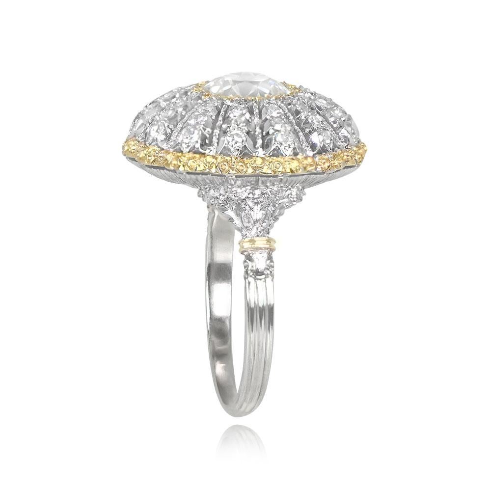 Art Deco Buccellati 2.01ct Old Euro-Cut Diamond Engagement Ring, 18k White & Yellow Gold For Sale