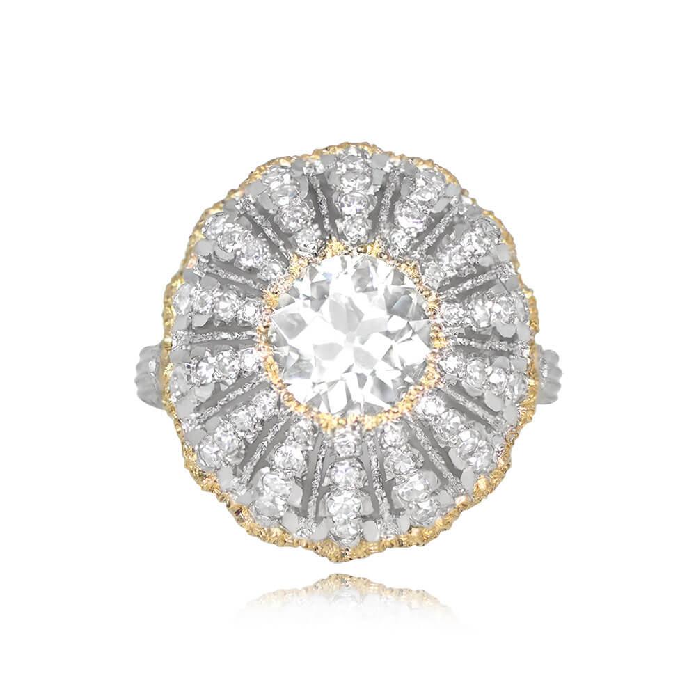 Buccellati Verlobungsring mit 2,01 Karat Diamant im alten Euroschliff, Buccellati Diamantring (Alteuropäischer Schliff)