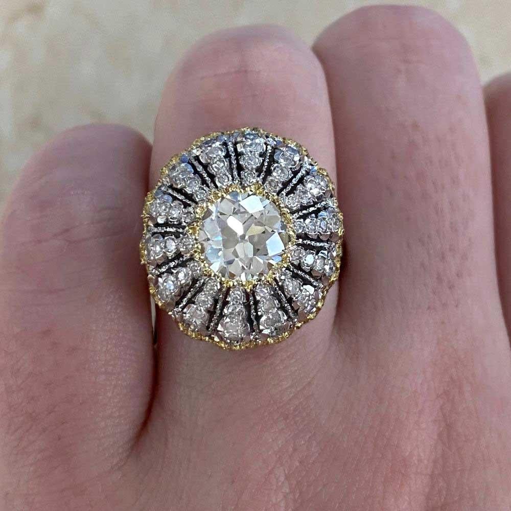 Buccellati 2.01ct Old Euro-Cut Diamond Engagement Ring, 18k White & Yellow Gold In Excellent Condition For Sale In New York, NY