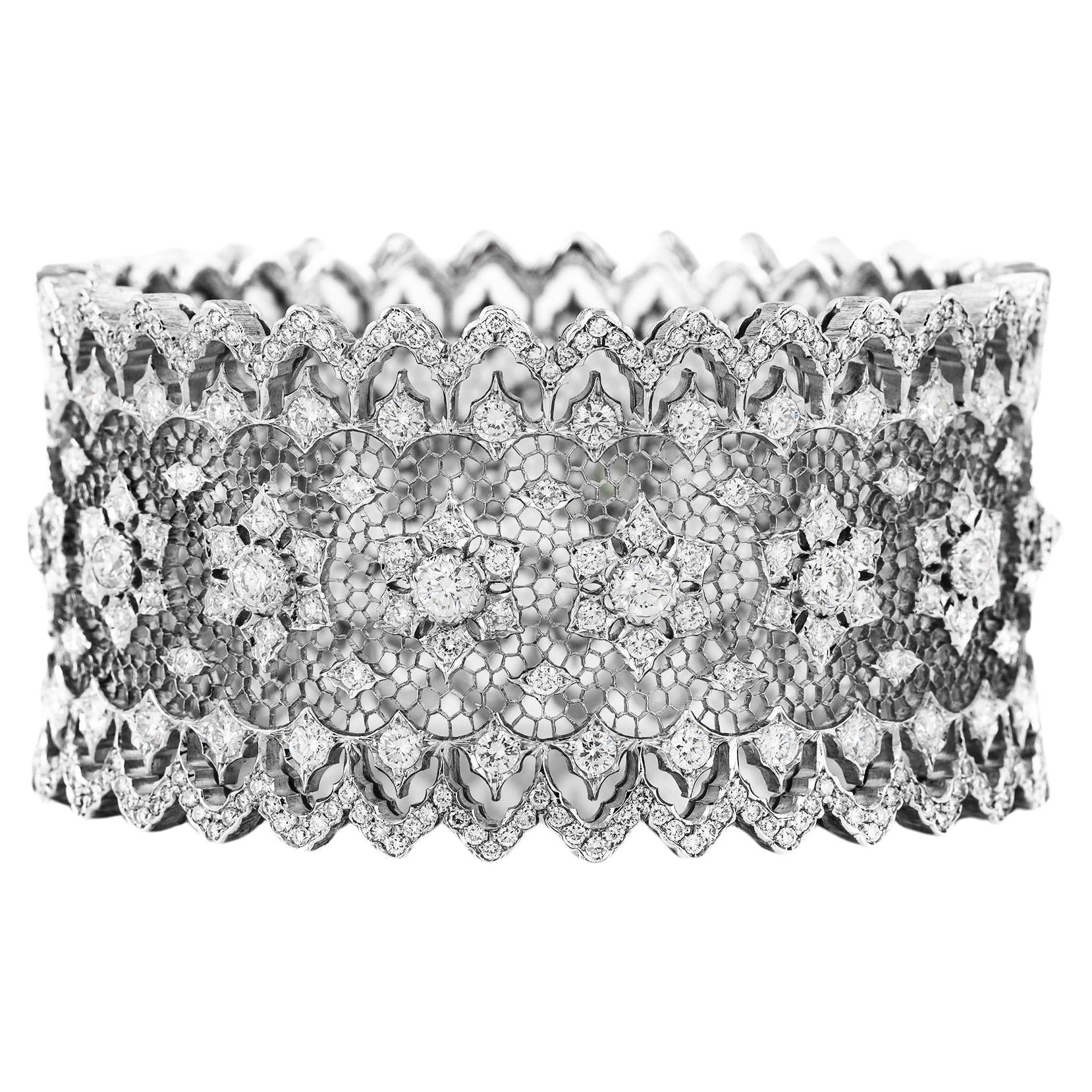 Buccellati 29.00 carat Diamond Lace Cuff Bracelet