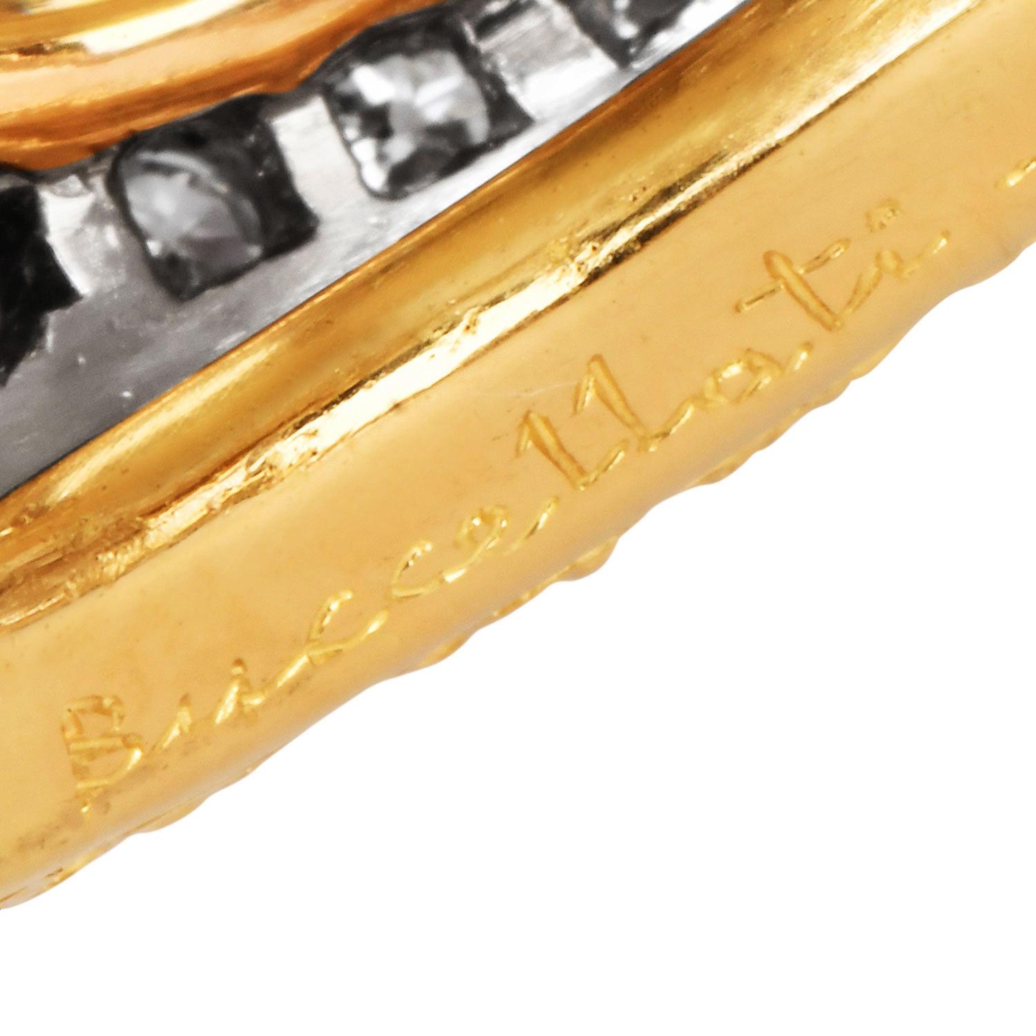 Donna Anello di fidanzamento a cupola in oro 18K con diamante da 6,85 carati di Buccellati in vendita