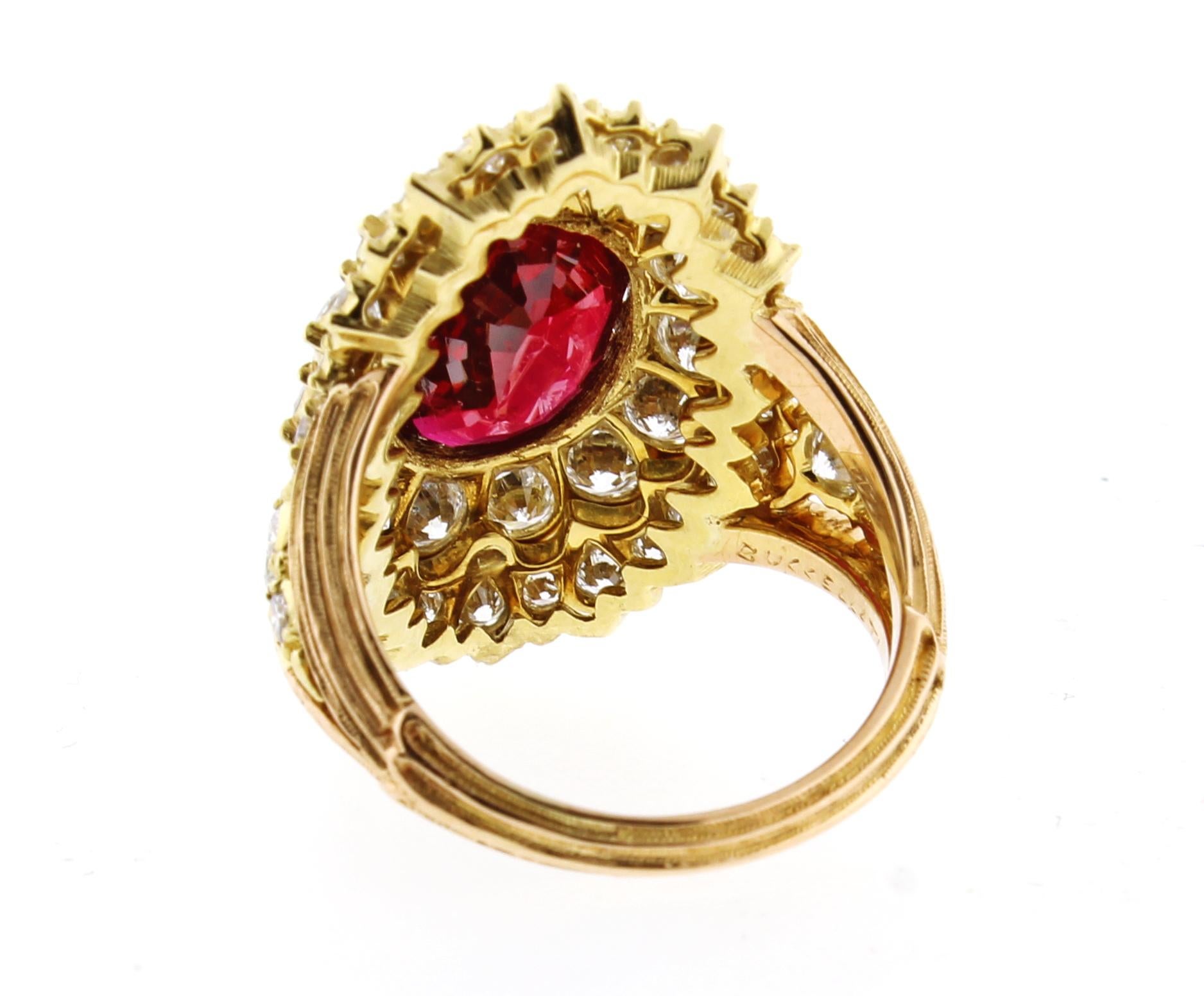 Women's or Men's Buccellati, AGL Certified Ruby and Diamond Ring