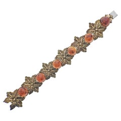 Vintage Buccellati Amber Gold Leaf Bracelet