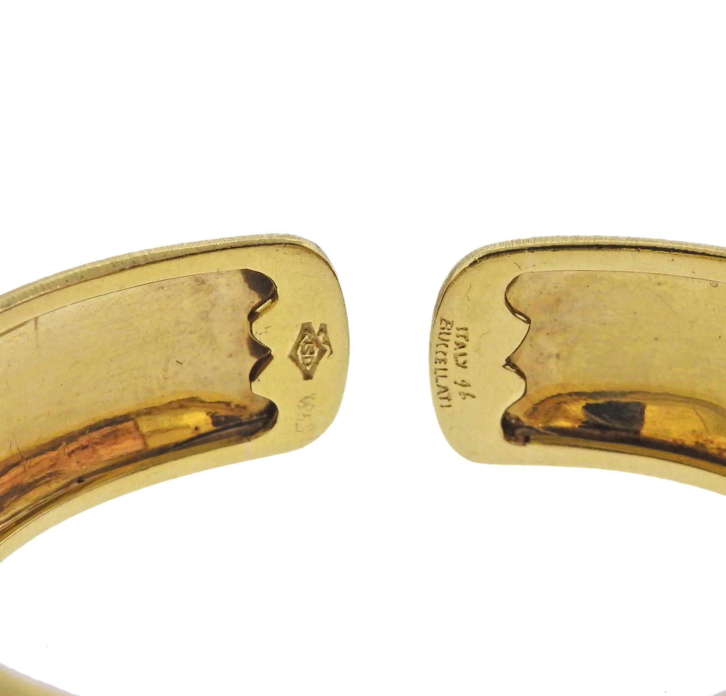 Buccellati Amethyst Gold Bracelet In Excellent Condition For Sale In Lambertville, NJ